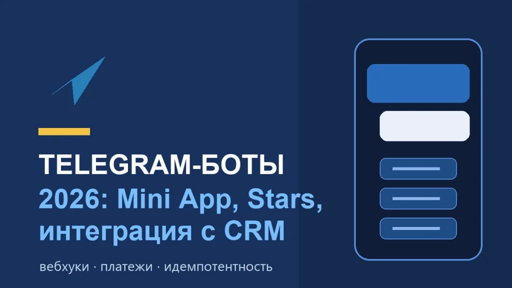 Telegram-боты для бизнеса в 2026: Mini App, Stars и интеграция с CRM